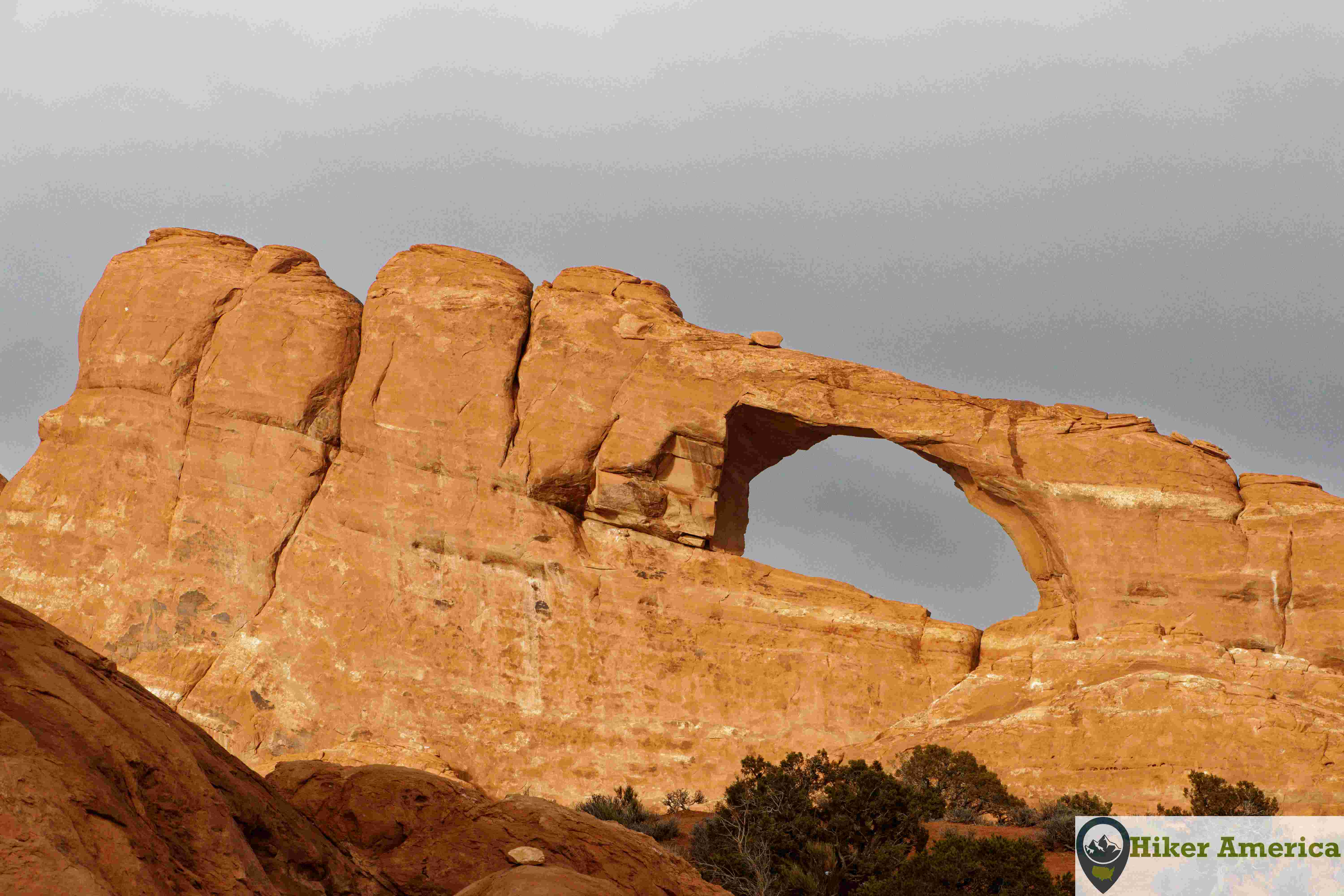 Skyline Arch Trail hiking trail view